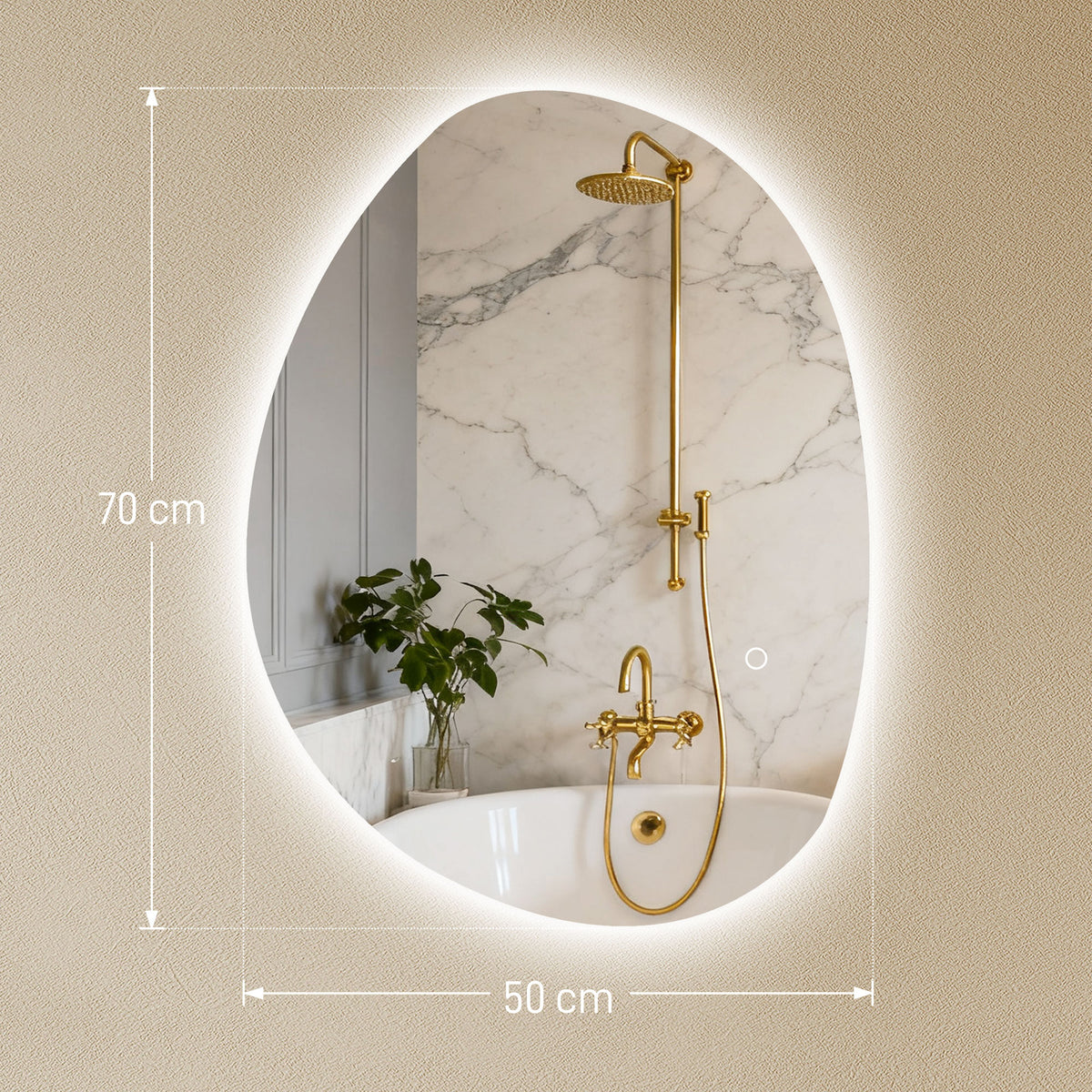 Miroir de salle de bain LED anti-buée – vue 6