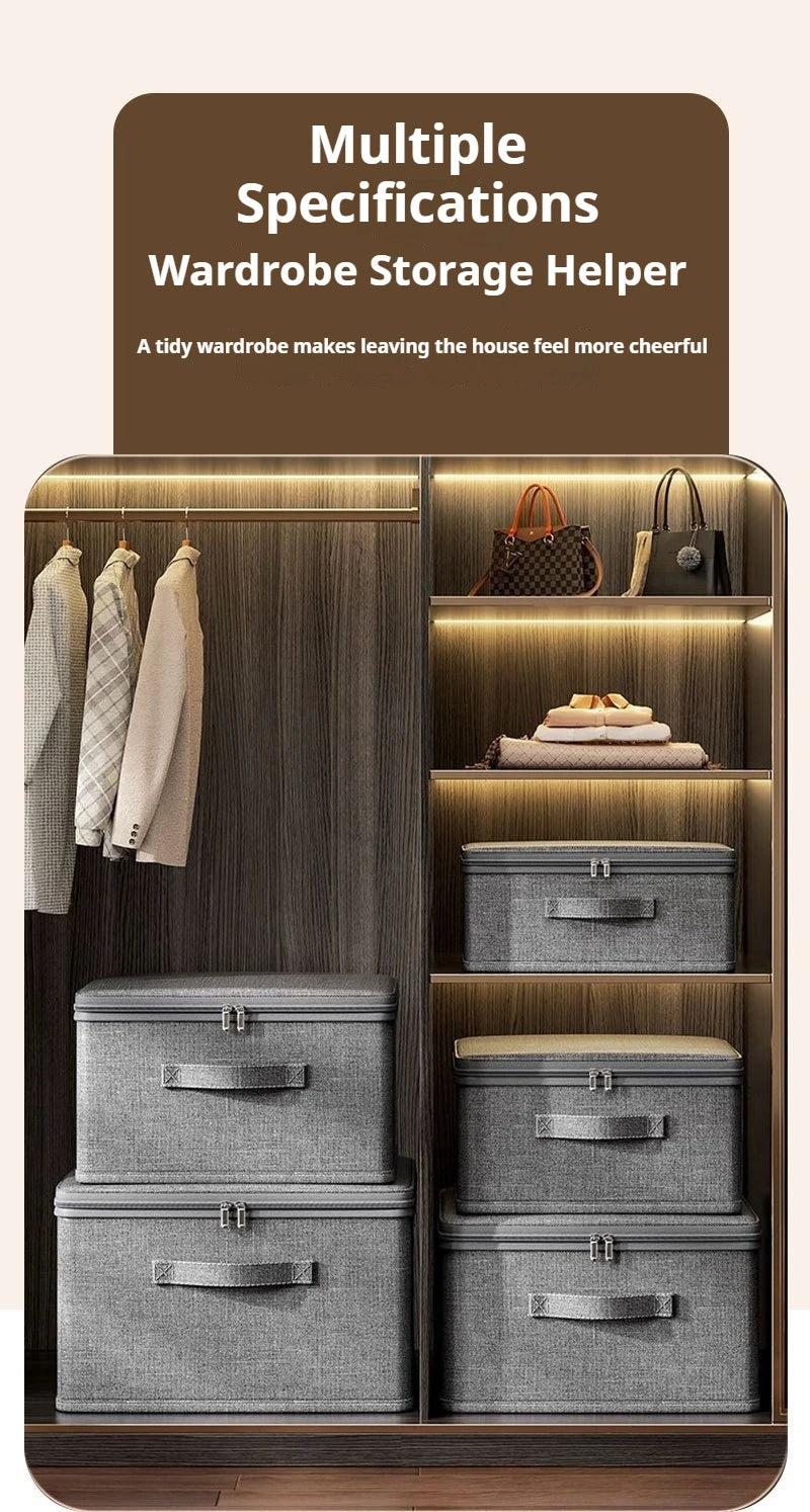 Boîte de rangement pliable effet lin – vue 7