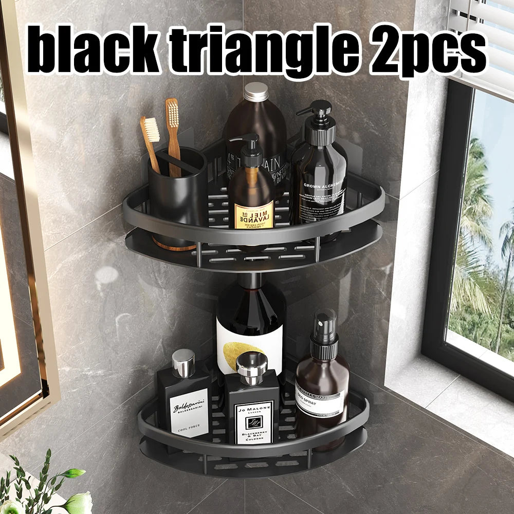 Étagère Murale Sans Perçage – Rangement Douche & Salle de Bain