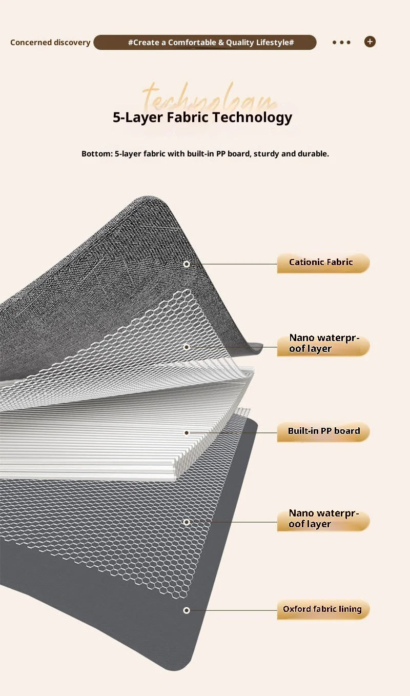 Boîte de rangement pliable effet lin – vue 13