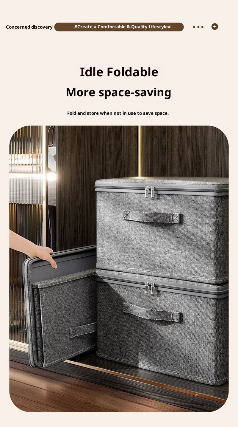 Boîte de rangement pliable effet lin – vue 10