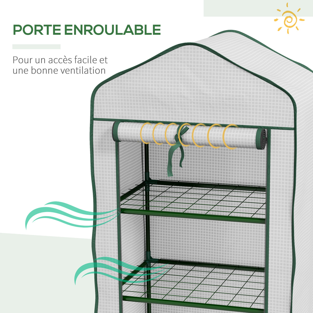 Serre de jardin étagère 3 niveaux en métal – Maisoncalyma