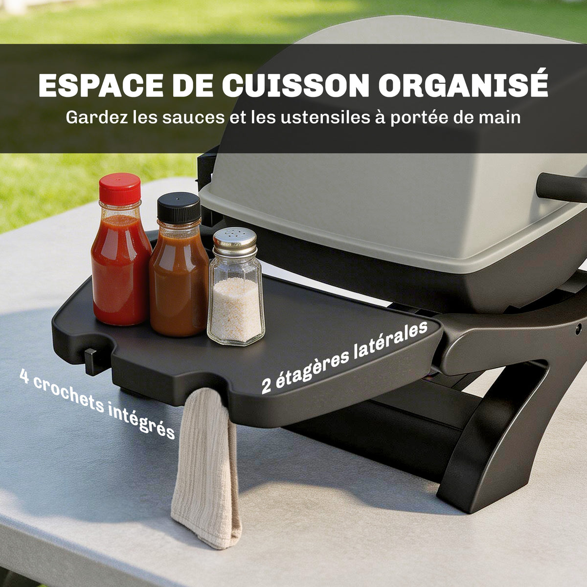 Barbecue électrique de table 2300 W noir – vue 4