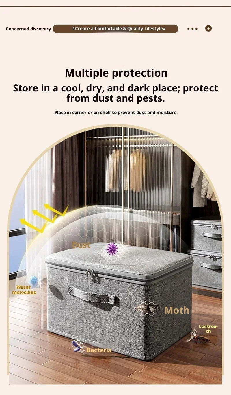 Boîte de rangement pliable effet lin – vue 14