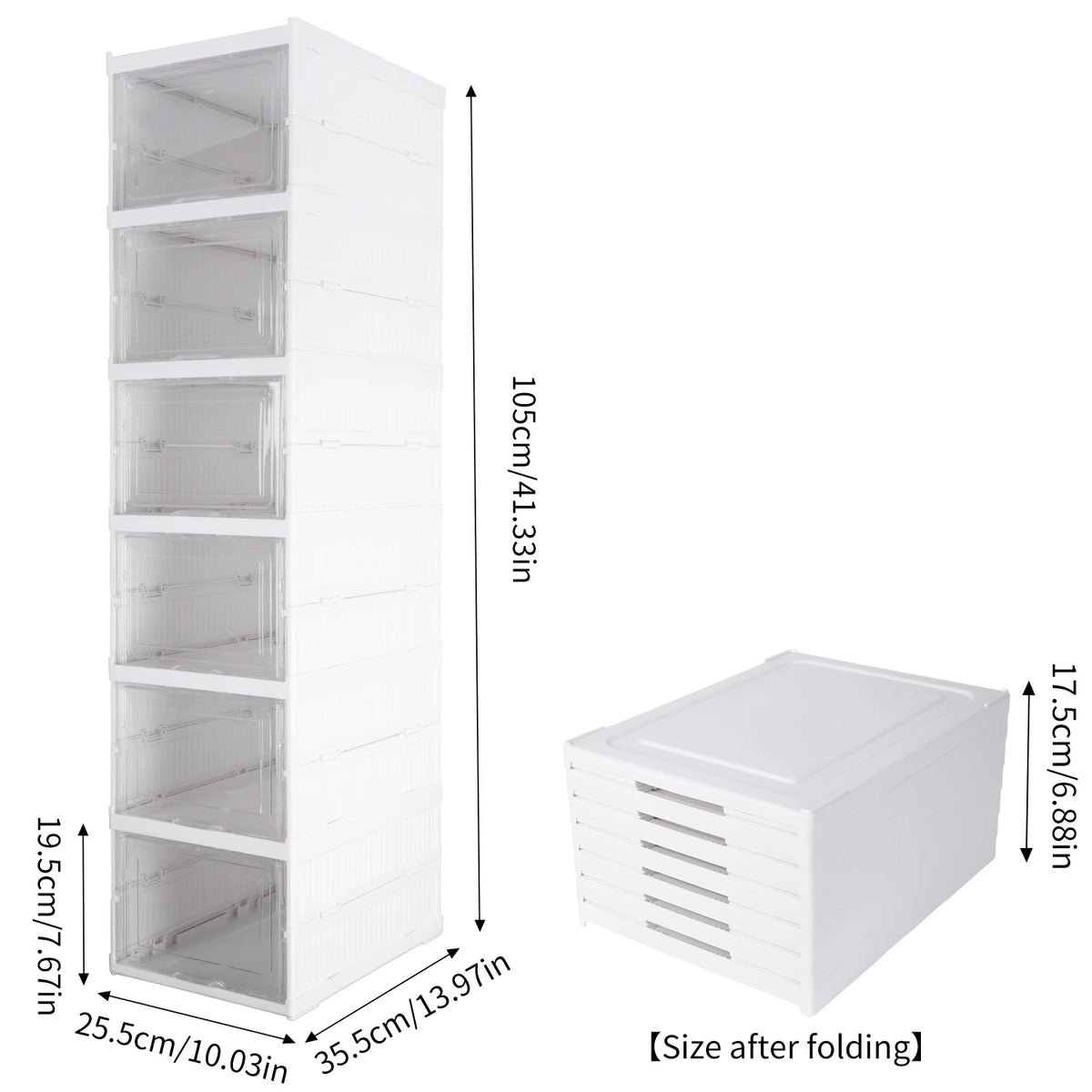 Meuble à chaussures pliable 6 niveaux – vue 20