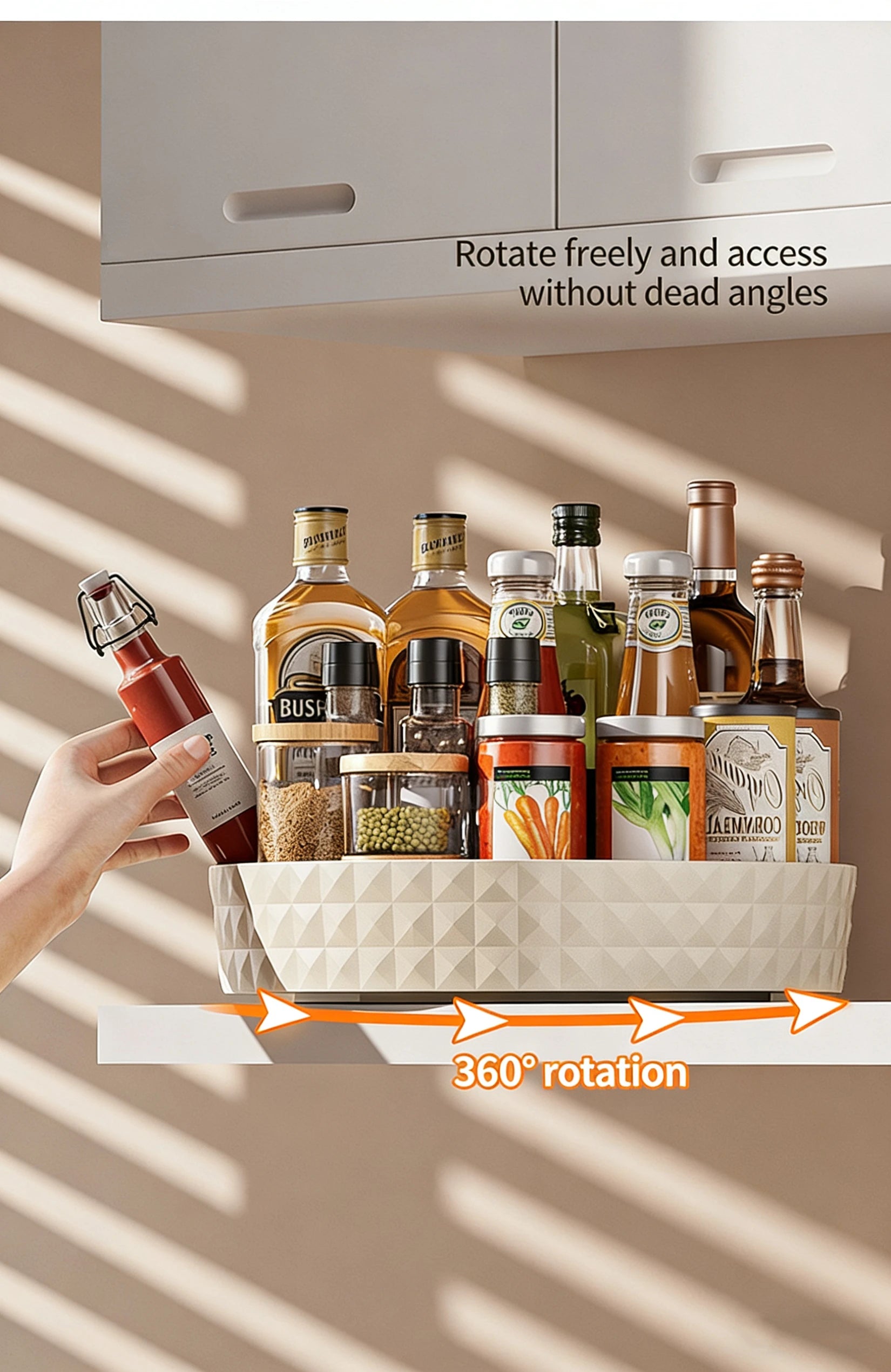 Plateau tournant 360° – Rangement cuisine
