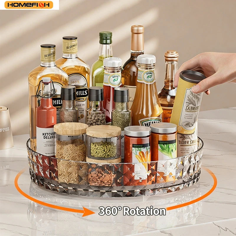 Plateau tournant 360° – Rangement cuisine