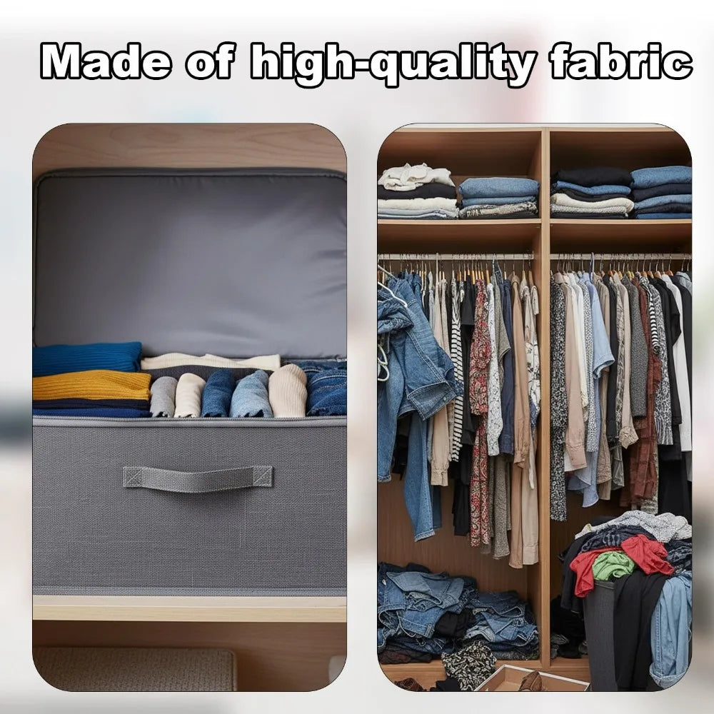 Boîte de rangement pliable effet lin – vue 6