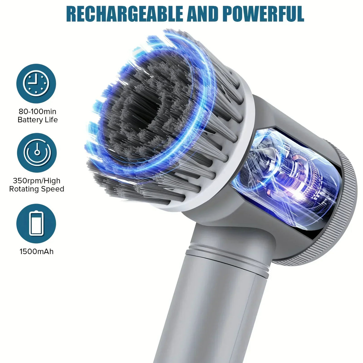 Brosse de nettoyage électrique sans fil – vue 2
